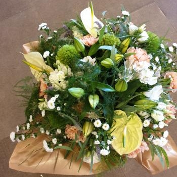 bouquet rond blanc