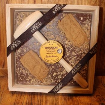 plaque de chocolat à casser speculoos